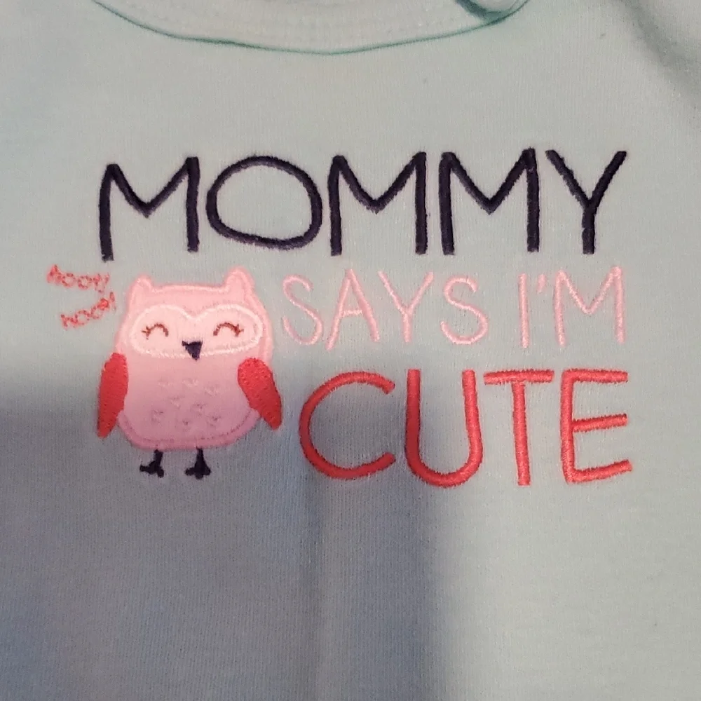 Carter's Aqua 'Mommy Cute' Bodysuit